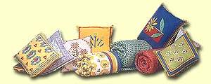 traditional embroidered covers, glass work cushion covers, patch work cushion covers, home furnishings from india