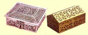 white metal boxes, intricately carved silver box, gold plated jewelry box, metal polished boxes
